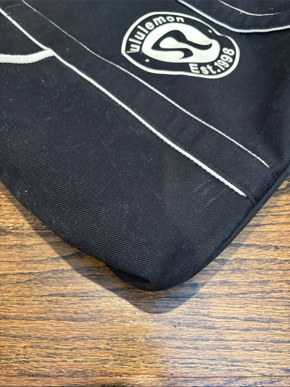lululemon athletica Black Tote Bag with White Trim